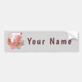Roze Roses Beautician Bumpersticker (Voorkant)