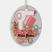 Roze Roses Beautician Keramisch Ornament (Rechts)