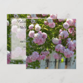 Roze Roses Birthday Kaart (Voorkant / Achterkant)