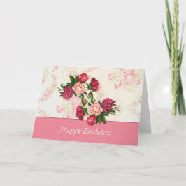 Roze Roses Birthday-kaart Kaart