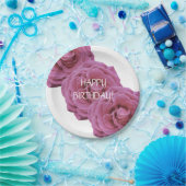 Roze Roses Birthday Paper Bord (Feest)