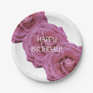 Roze Roses Birthday Paper Bord