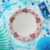 Roze Roses Birthday Party Paper Borden Papieren Bordje (Feest)