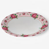 Roze Roses Birthday Party Paper Borden Papieren Bordje (Gekanteld)