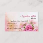 Roze Roses Bloemist Visitekaartje (Voorkant)