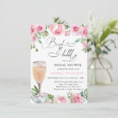 Roze Roses Blush Vrijgezellenfeest Kaart (Staand voorkant)