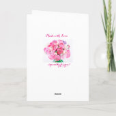Roze Roses Boeket Wenskaart Kaart (Achterkant)