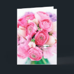 Roze Roses Boeket Wenskaart Kaart<br><div class="desc">Stuur iemand een roos!</div>