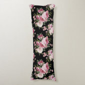 Roze Roses Bouquet Body Pillow Lichaamskussen (Voorkant Verticaal)