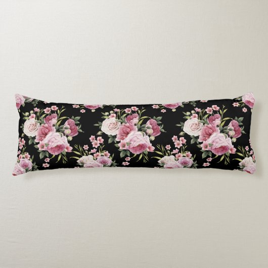 Roze Roses Bouquet Body Pillow Lichaamskussen (Voorkant)