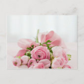 Roze Roses Bouquet Briefkaart (Voorkant)