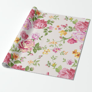  roze Roses Bouquet Floral Pattern Cadeaupapier