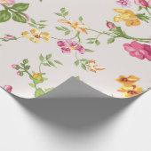  roze Roses Bouquet Floral Pattern Cadeaupapier (Hoek)