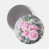  roze Roses Bouquet Magneet (Voorkant / Achterkant)