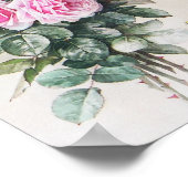  roze Roses Bouquet Poster (Hoek)