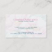 Roze Roses Bouquet White Achtergrond Visitekaartje (Achterkant)