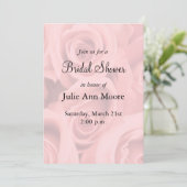 Roze Roses Bridal Shower Kaart (Staand voorkant)