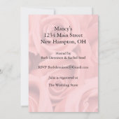 Roze Roses Bridal Shower Kaart (Achterkant)