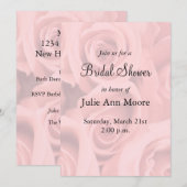 Roze Roses Bridal Shower Kaart (Voorkant / Achterkant)
