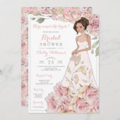 Roze Roses Bride Vrijgezellenfeest Kaart (Voorkant / Achterkant)