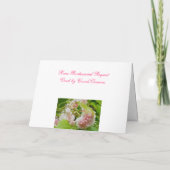 Roze Roses Bridesmaid Request Kaart (Achterkant)