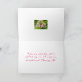 Roze Roses Bridesmaid Request Kaart (Binnen)