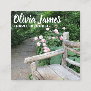 Roze Roses Central Park Garden Fotografie NYC Vierkante Visitekaartje