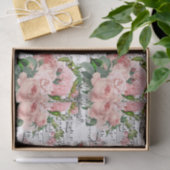 Roze Roses Collage Tissuepapier (Geschenk)