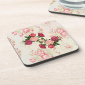 Roze Roses Cork Onderzetter (Linkerzijde)