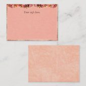 Roze Roses Design Business Profile Card Visitekaartje (Voorkant / Achterkant)