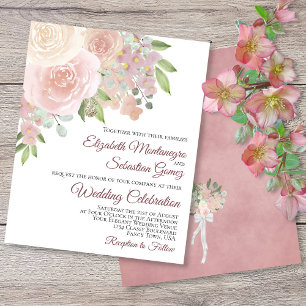 Roze Roses Elegant Boho BUDGET Weddenschap