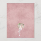 Roze Roses Elegant Boho PAPER Wedding Invite Flyer (Achterkant)