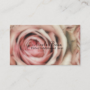 Roze Roses Elegant Rustic Farmhouse Chic Floral Visitekaartje