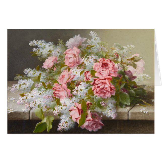  Roze Roses en White Lilacs (Voorkant Horizontaal)