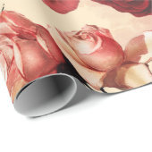 Roze Roses  Ephemera Verpakkingspapier Cadeaupapier (Rol Hoek)