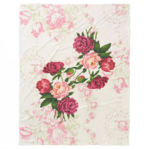 Roze Roses Fleece Blanket