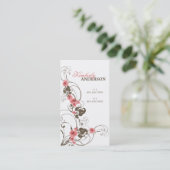 Roze Roses Fleur Elegant Natuur Floral Flowers Visitekaartje (Staand voorkant)