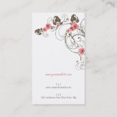 Roze Roses Fleur Elegant Natuur Floral Flowers Visitekaartje (Achterkant)