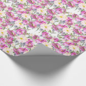 Roze Roses Floral Cadeaupapier (Hoek)