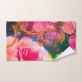 Roze Roses Floral Gold Art Nouveau Towel Bad Handdoek (Handdoek)