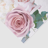 Roze Roses Floral Greenery Modern Wedding Tissuepapier (Detail)