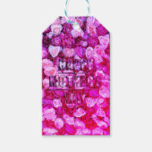 Roze Roses Floral Happy Moederdag Cadeaulabel (Voorkant)