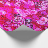 Roze Roses Floral Happy Moederdag Cadeaupapier (Hoek)