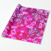 Roze Roses Floral Happy Moederdag Cadeaupapier (Uitgerold)