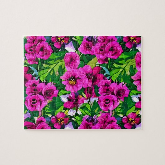 Roze Roses Floral Legpuzzel (Horizontaal)