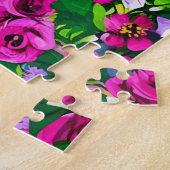 Roze Roses Floral Legpuzzel (Zijkant)
