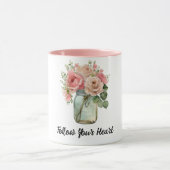 Roze Roses Floral Mok (Midden)