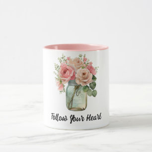 Roze Roses Floral Mok