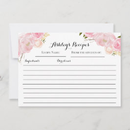 Roze Roses Floral Recipe cards