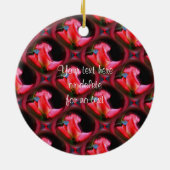 Roze Roses Floral Ribbon Foto Ornament (Achterkant)